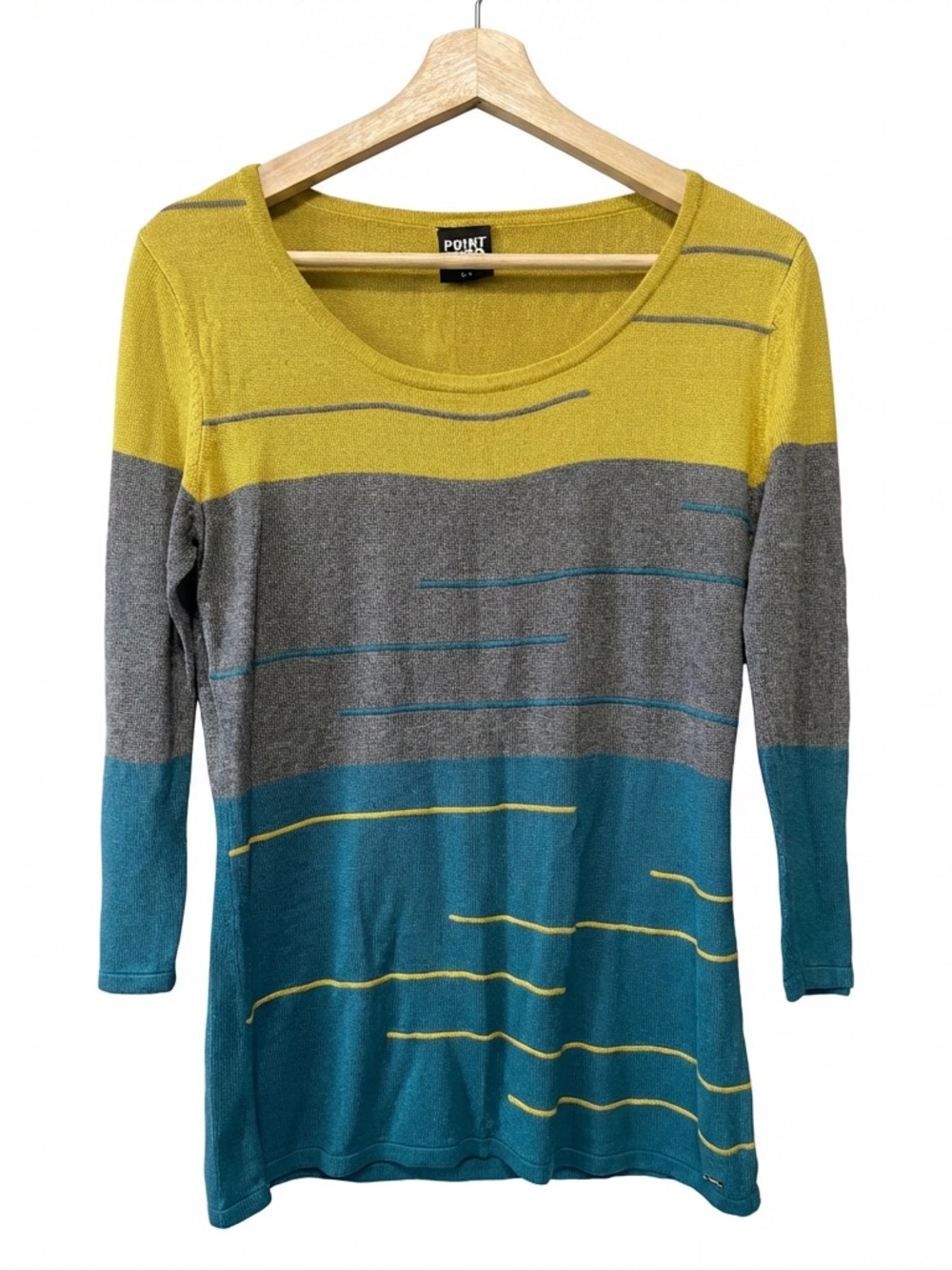 Point Zero Mustard Yellow Knit Top - Picture 2 of 9